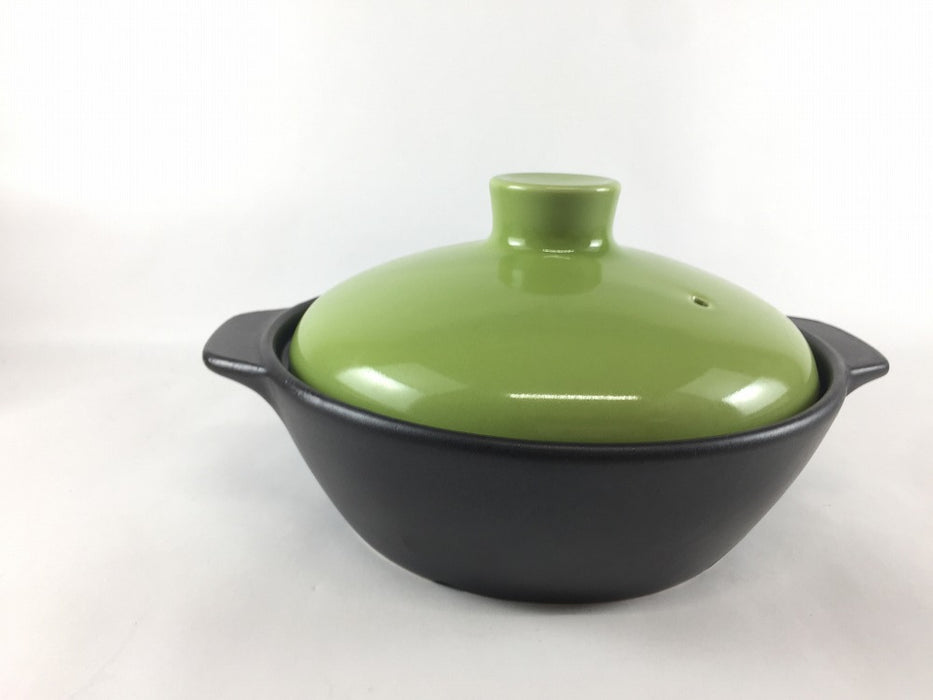 【SALE】おひとり鍋(500cc)(黄緑)　18cm　波佐見焼【訳あり】