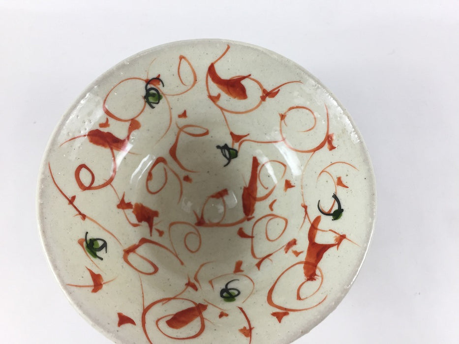 【SALE】赤絵唐草小鉢(手作り)　11cm　波佐見焼【訳あり】