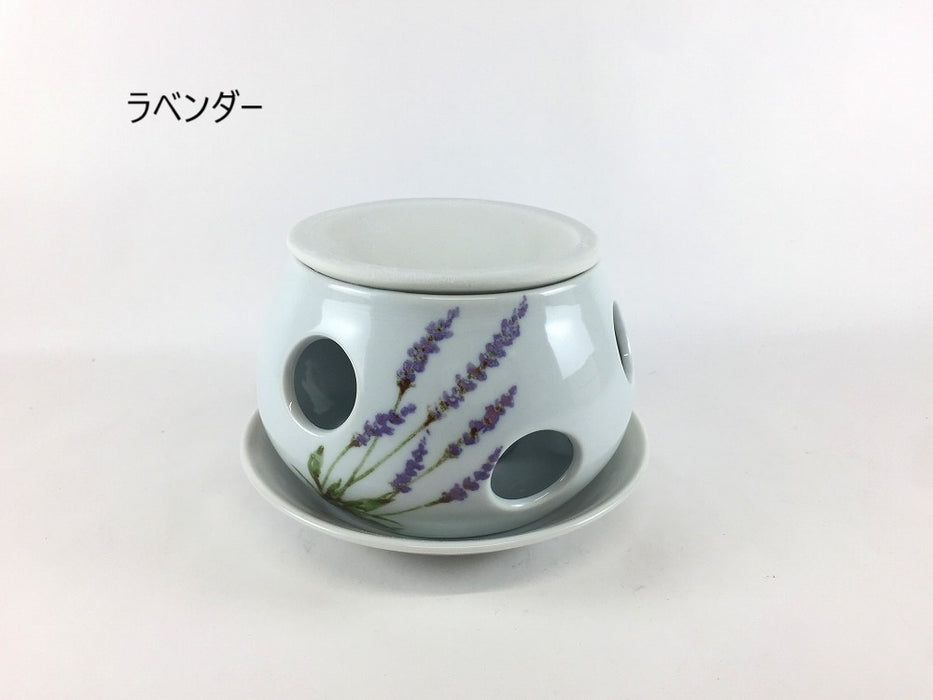 茶香炉　ラベンダー/二条しだれ　(1ケ箱入)　有田焼(j.R)