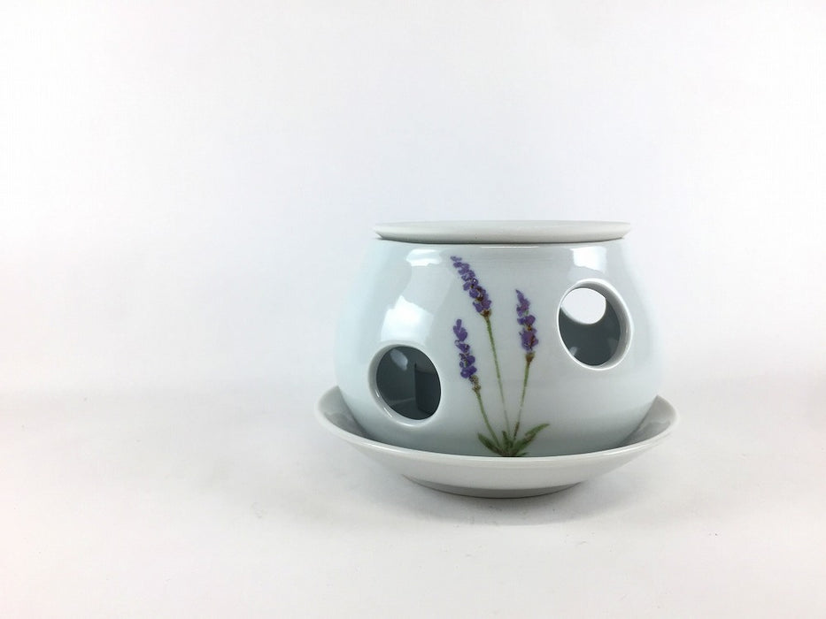 茶香炉　ラベンダー/二条しだれ　(1ケ箱入)　有田焼(j.R)