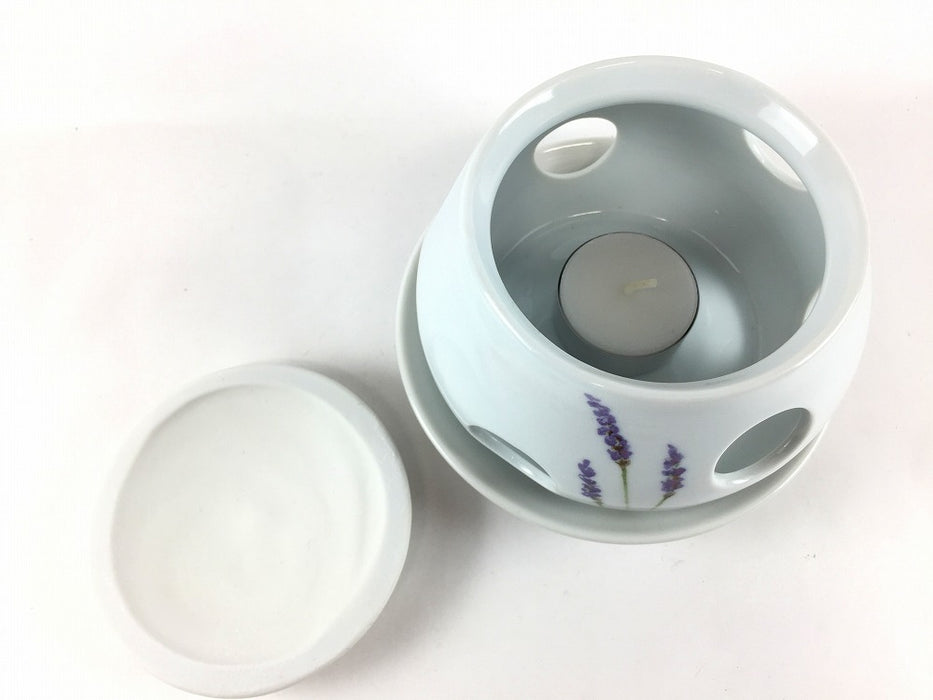 茶香炉　ラベンダー/二条しだれ　(1ケ箱入)　有田焼(j.R)