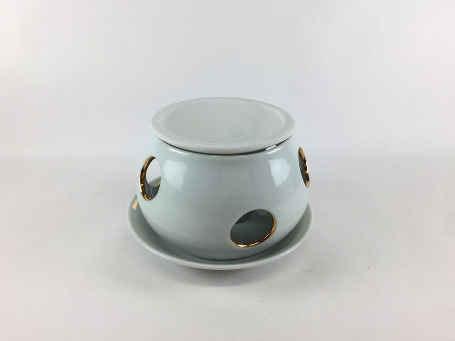 茶香炉　黒金/白金　(1ケ箱入)　有田焼(j.R)