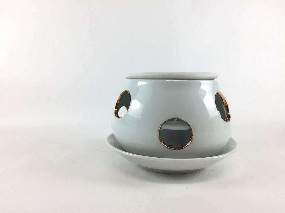 茶香炉　黒金/白金　(1ケ箱入)　有田焼(j.R)