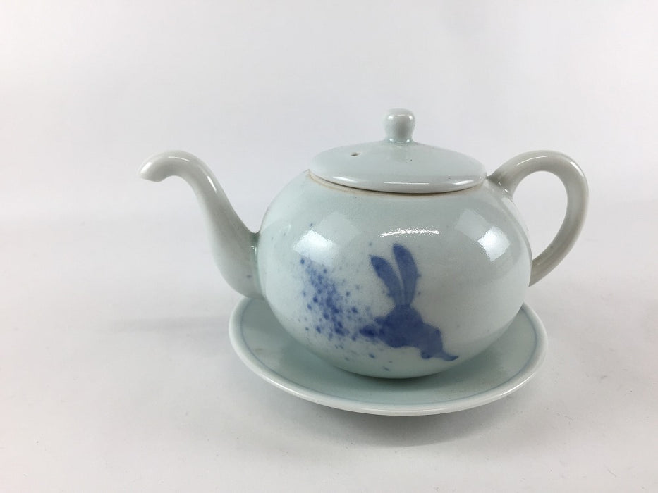 【SALE】染吹墨兎(120cc)丸汁次　13cm　有田焼【訳あり】