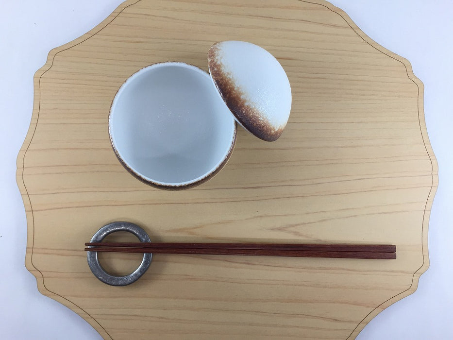 80サークル蓋物　スノールイユ　8cm　有田焼　(j.R)