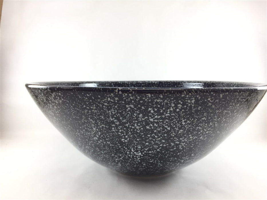 【SALE】40cm手洗い鉢.黒白吹【金具別】【訳あり】(j.R)