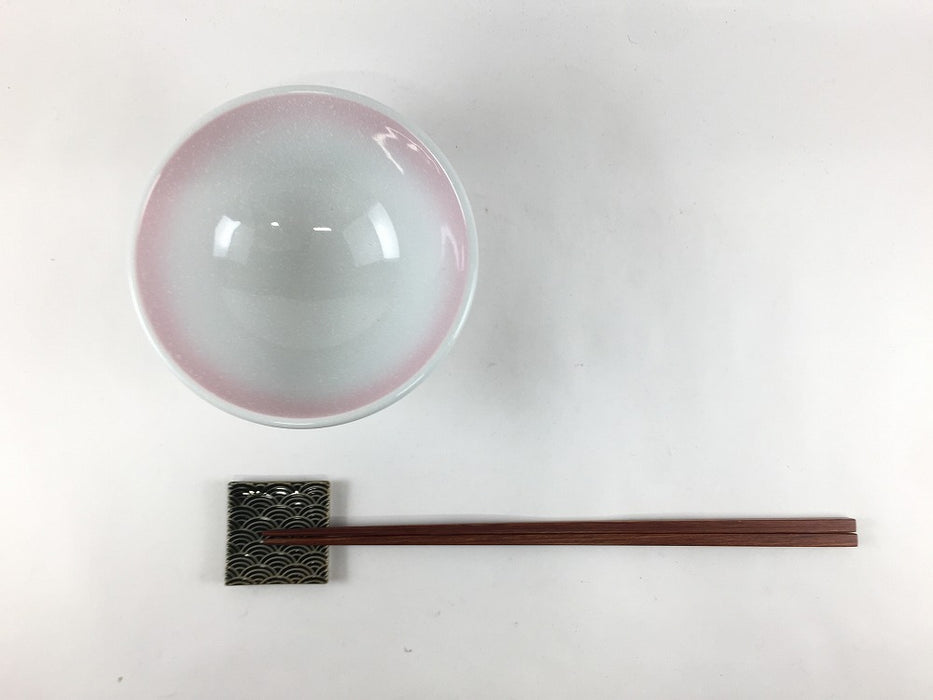 【SALE】12cm飯碗.ピンク吹白吹　波佐見焼【訳あり】