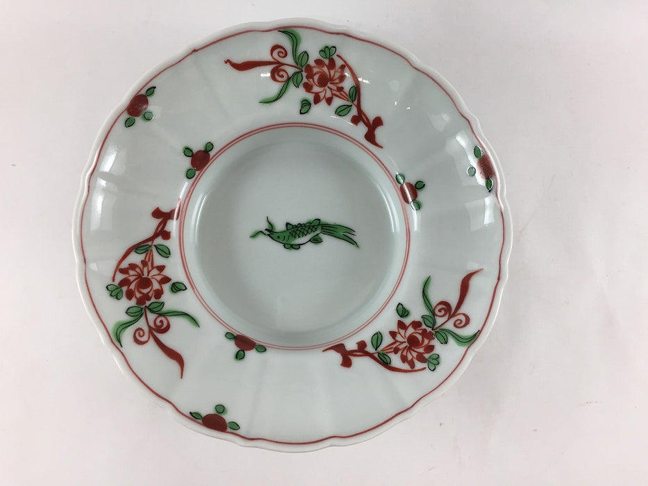 155輪花リム小鉢　(錦万歴/染付牡丹唐草)　16cm　波佐見焼(j.R)