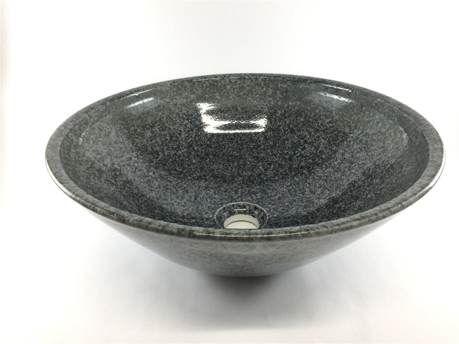 【SALE】39cm手洗い鉢.黒呉須吹【金具別】【訳あり】(j.R)