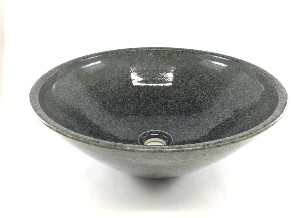 【SALE】39cm手洗い鉢.黒呉須吹【金具別】【訳あり】(j.R)