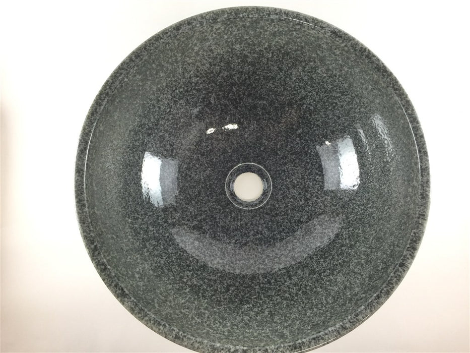 【SALE】39cm手洗い鉢.黒呉須吹【金具別】【訳あり】(j.R)