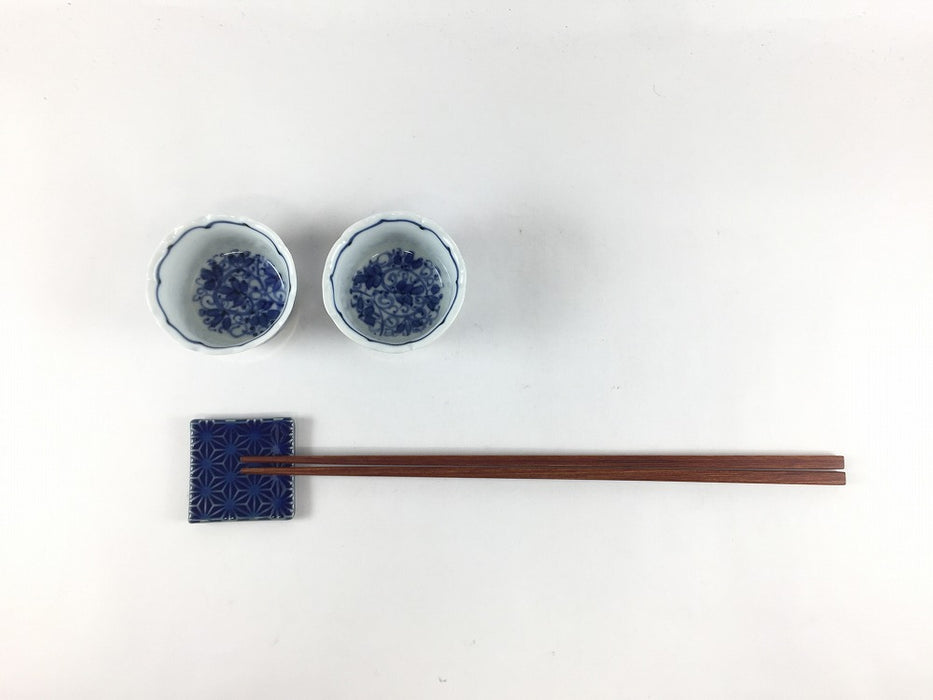 【1個価格】桔梗豆鉢.染花唐草　5cm　有田焼(j.R)