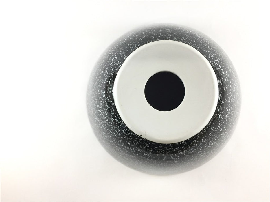 【SALE】25cm手洗い鉢.黒白吹【金具別】【訳あり】(j.R)