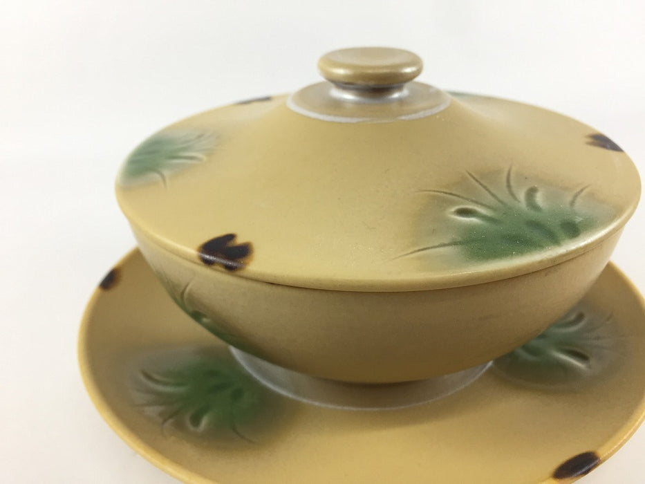 9cm富士蓋物セット.イラホ 花彫　有田焼(j.R)