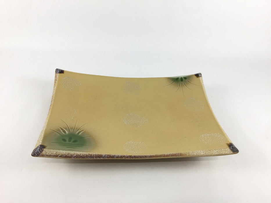 18cm長四方皿.イラホ花彫　有田焼(j.R)