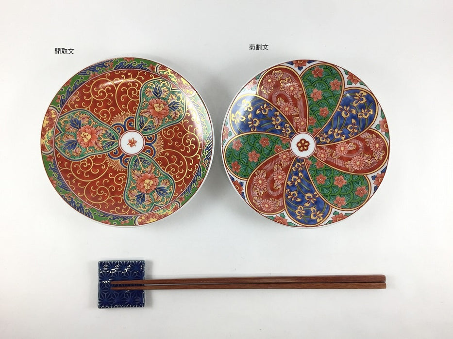 【1枚価格】15cm古伊万里皿　菊割文/間取文　肥前有田焼(j.R)