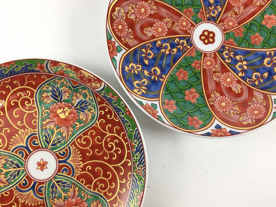 【1枚価格】15cm古伊万里皿　菊割文/間取文　肥前有田焼(j.R)