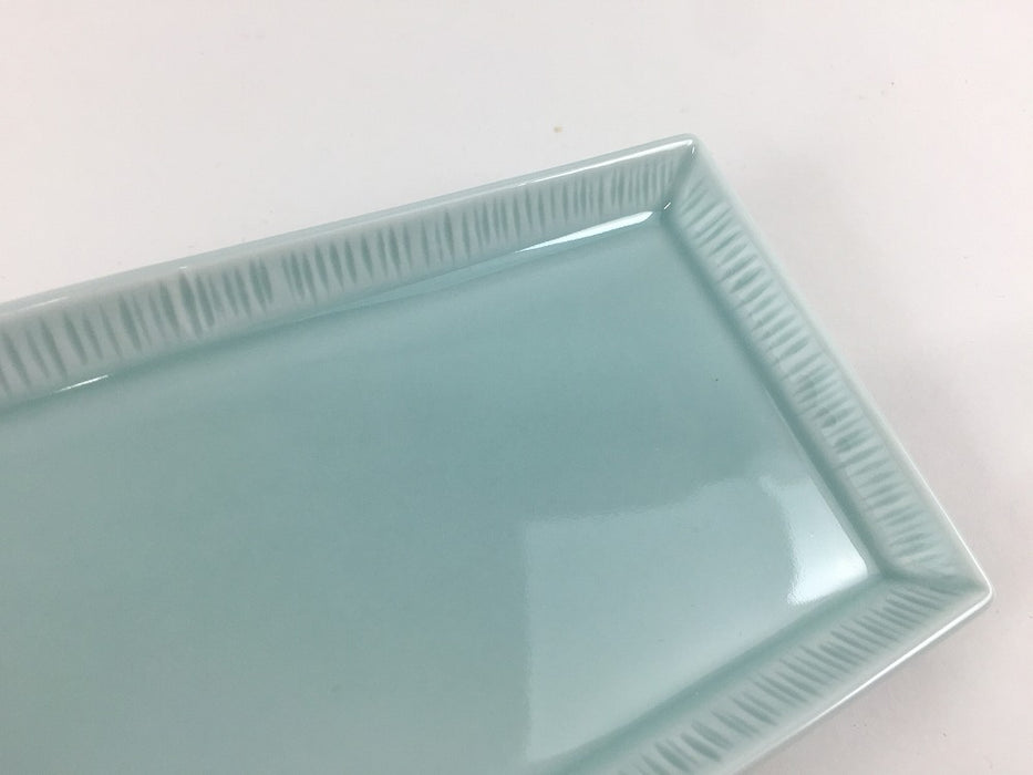 十草長皿14.5cm　長小皿　(ベージュ/青磁/ピンク)　波佐見焼永泉窯　(j.R)