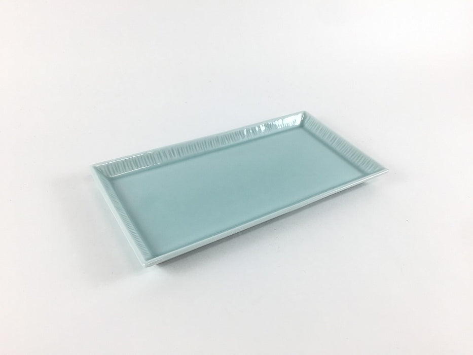 十草長皿14.5cm　長小皿　(ベージュ/青磁/ピンク)　波佐見焼永泉窯　(j.R)
