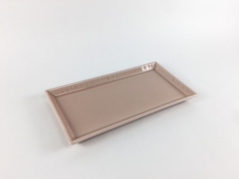 十草長皿14.5cm　長小皿　(ベージュ/青磁/ピンク)　波佐見焼永泉窯　(j.R)