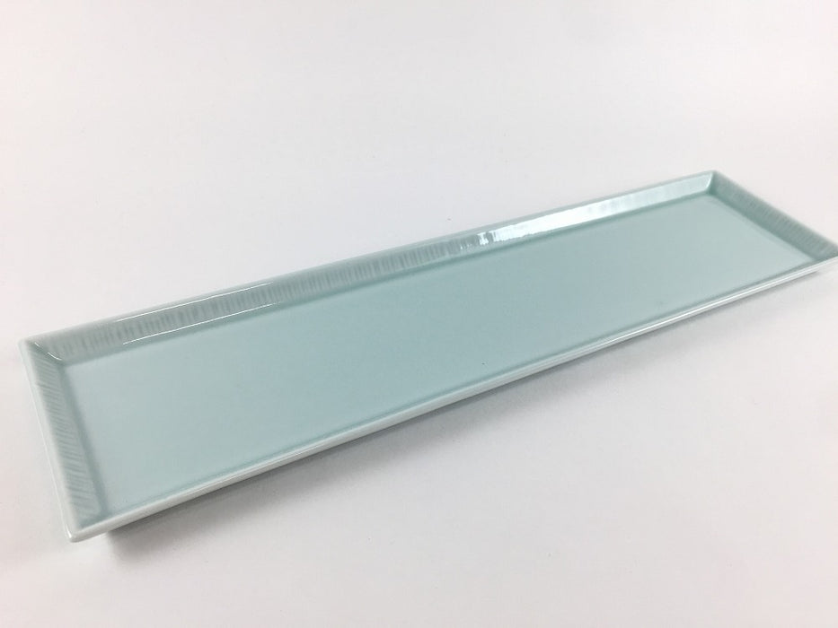 十草長皿29.5cm細　(ベージュ/青磁/ピンク)　波佐見焼　(j.R)