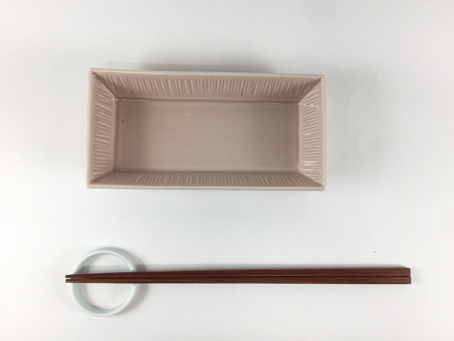 十草長皿15cm長小鉢　(ベージュ/青磁/ピンク)　波佐見焼　(j.R)