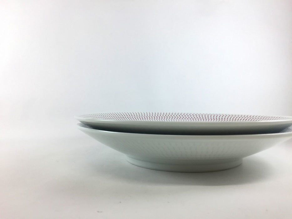 25cm鉋パスタボウル　(ブルー/レッド)　波佐見焼(j.R)