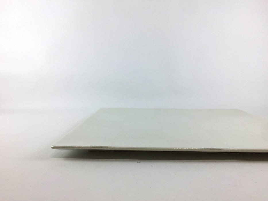 【26年4月頃入荷予定】市松スクエアプレートL　ホワイトマット　24.5cm　波佐見焼 (j.R)