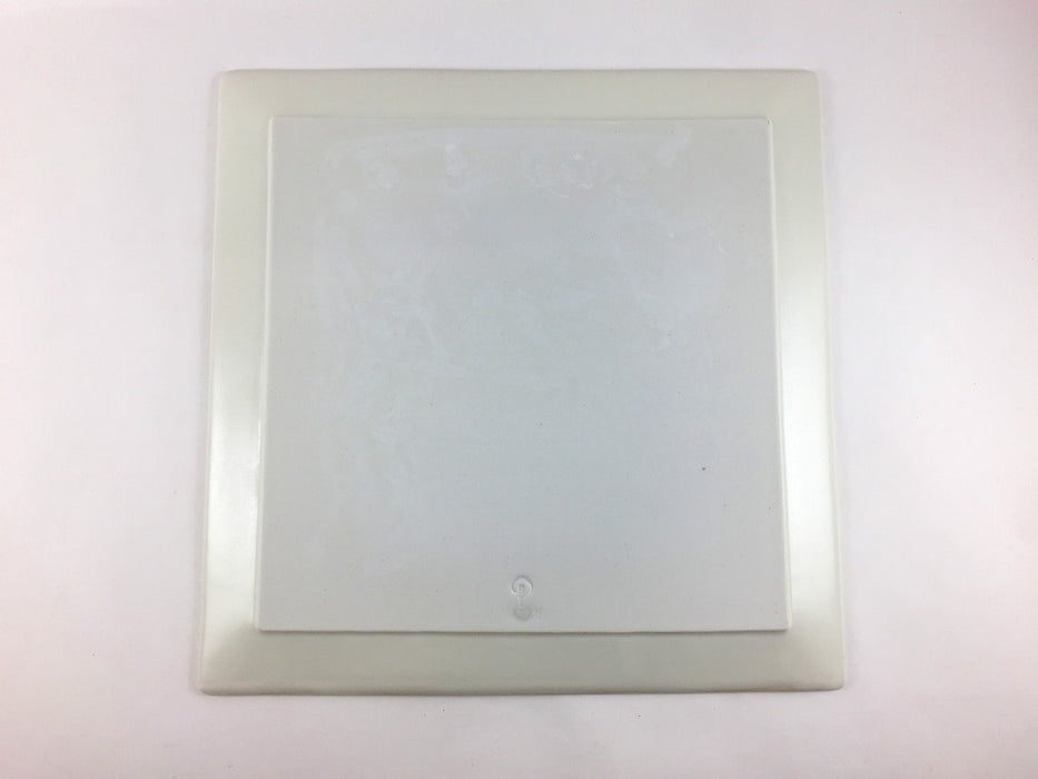 【26年4月頃入荷予定】市松スクエアプレートL　ホワイトマット　24.5cm　波佐見焼 (j.R)