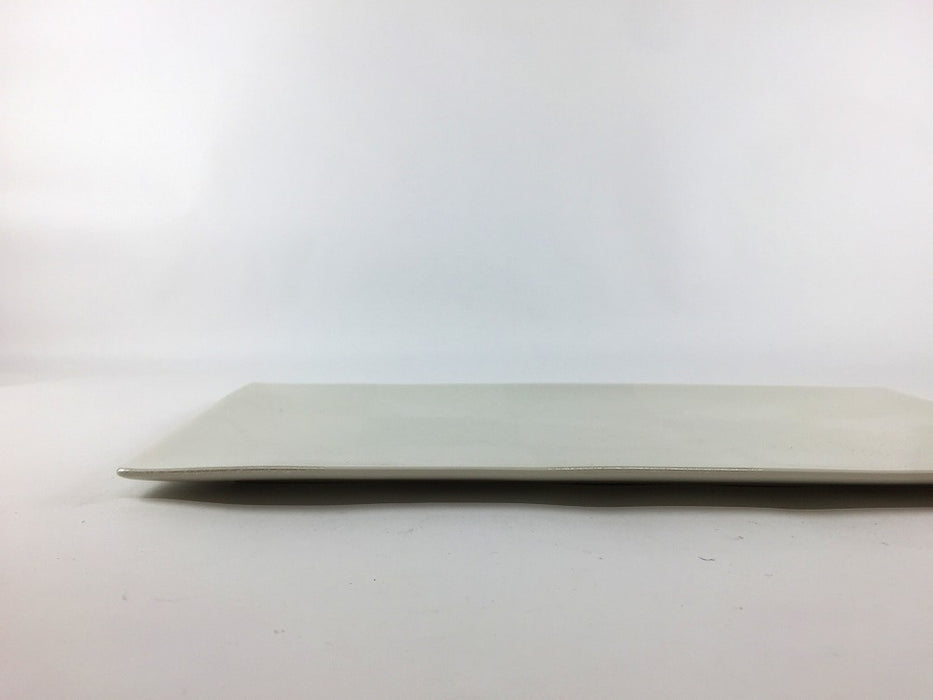 【26年4月頃入荷予定】市松スクエアプレートM長皿　ホワイトマット　26.5cm　波佐見焼 (j.R)