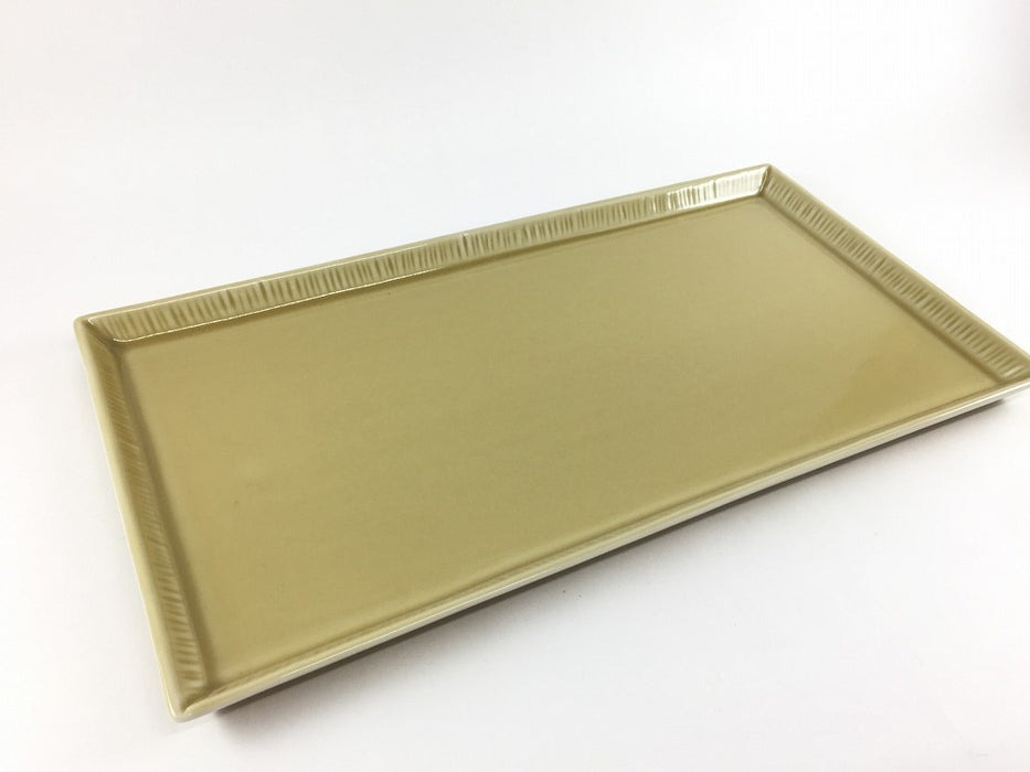 十草長皿30cm　(ベージュ/青磁/ピンク)　波佐見焼　(j.R)