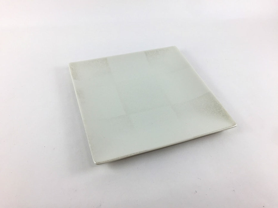 【26年4月頃入荷予定】市松スクエアプレートS　ホワイトマット　14cm　波佐見焼 (j.R)