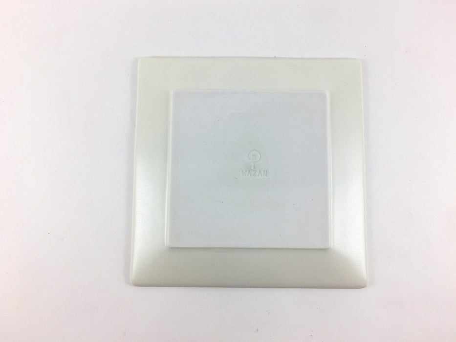 【26年4月頃入荷予定】市松スクエアプレートS　ホワイトマット　14cm　波佐見焼 (j.R)