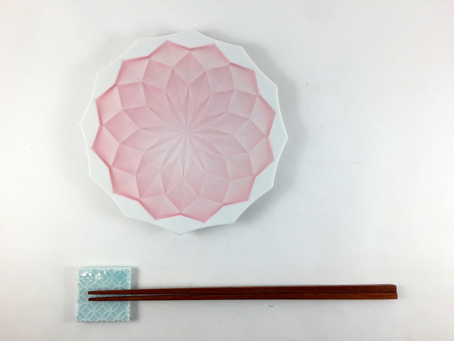 ダイヤ彫プレート16cm　(イエロー/白/ピンク)　有田焼　(j.R)