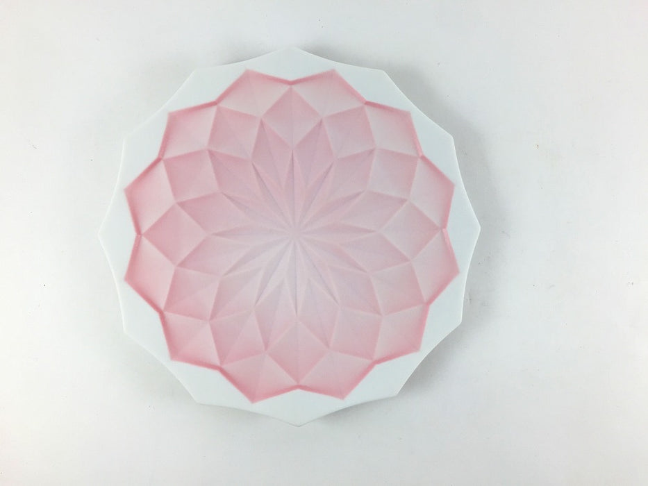 ダイヤ彫プレート16cm　(イエロー/白/ピンク)　有田焼　(j.R)