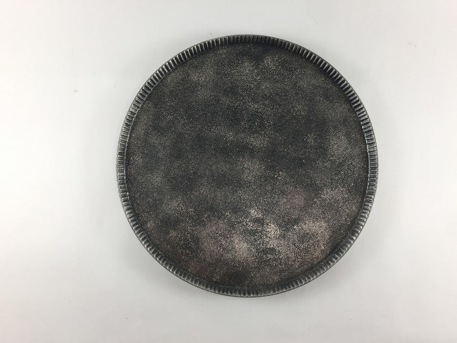 【SALE】20cm十草プレート　鉄彩　三川内焼【訳あり】
