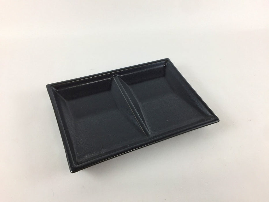 二連角菱皿　(黒マット/白マット)　有田焼(j.R)