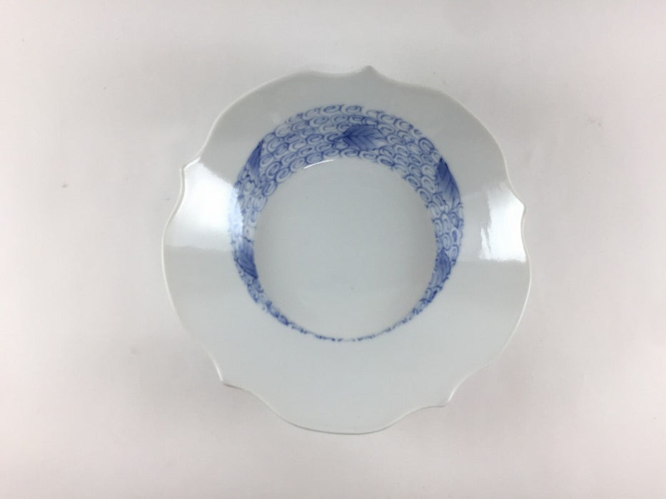 【SALE】うず葉紋　花皿　16.5cm　波佐見焼【訳あり】