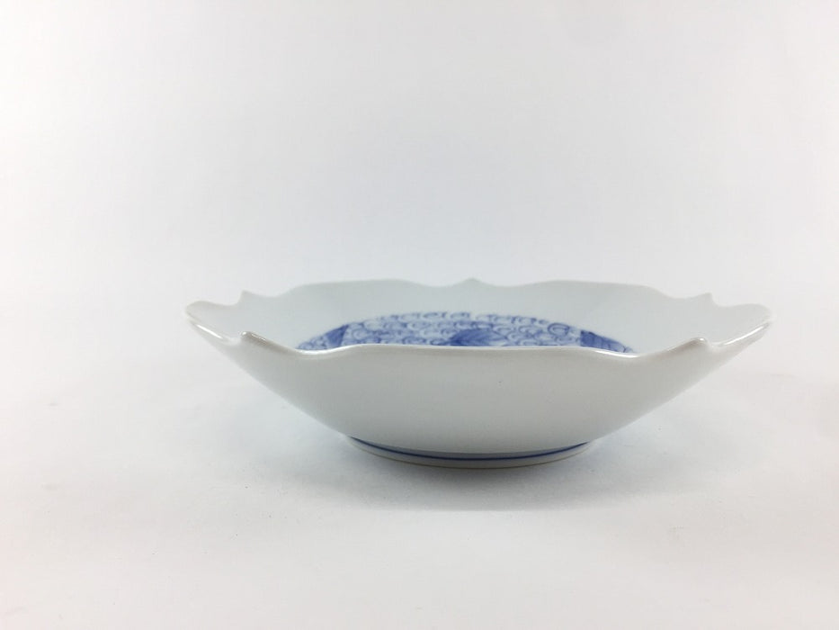 【SALE】うず葉紋　花皿　16.5cm　波佐見焼【訳あり】