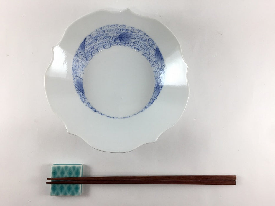 【SALE】うず葉紋　花皿　16.5cm　波佐見焼【訳あり】