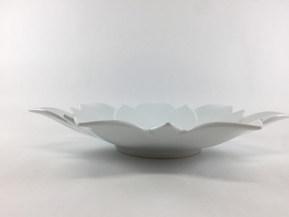 【SALE】白磁　ロータスレイヤープレート(L)　25cm　有田焼【訳あり】