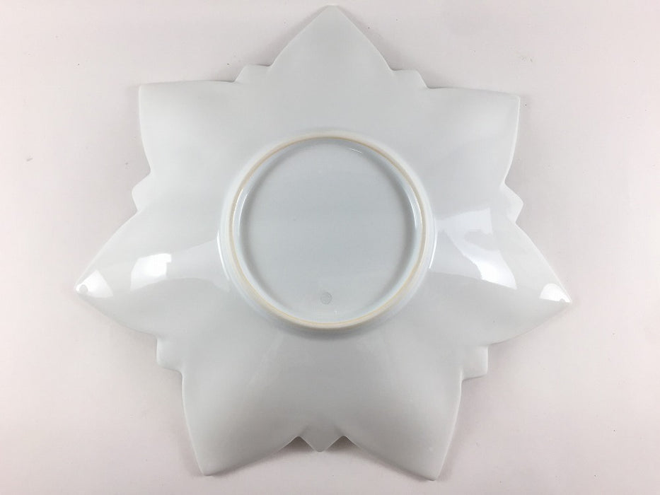 【SALE】白磁　ロータスレイヤープレート(L)　25cm　有田焼【訳あり】