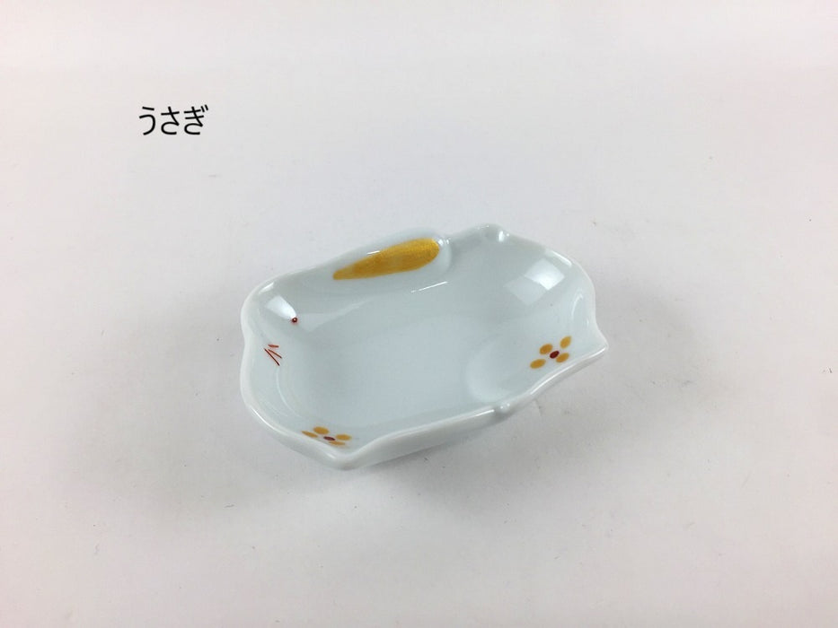 豆鉢　きらら(赤)　(巾着/巻物/ウサギ/コヅチ)　8cm　伊万里焼　(j.R)