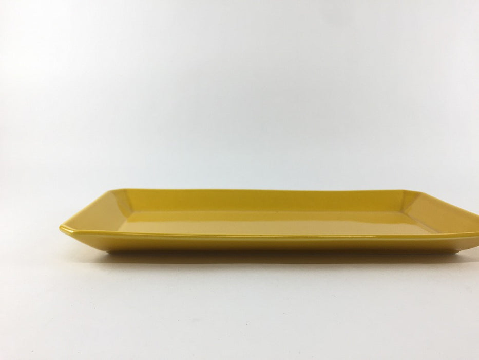 【SALE】230隅切長皿　黄　23cm　波佐見焼【訳あり】