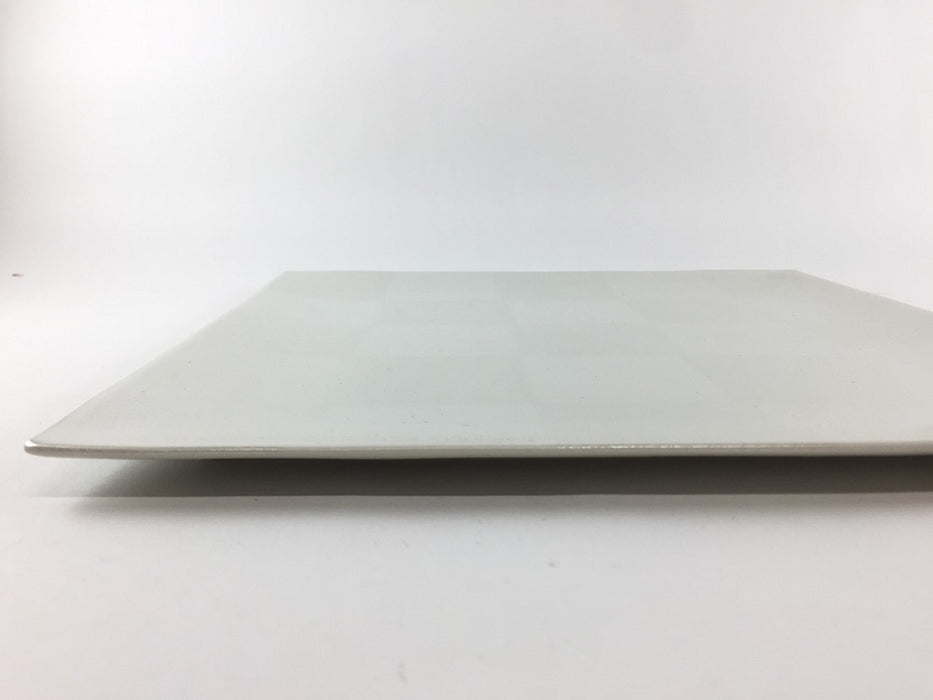 【SALE】市松スクエアプレートL　ホワイトマット　24.5cm　波佐見焼【訳あり】