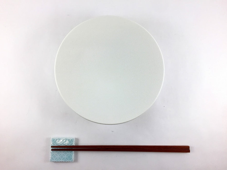 18cm鎬高浅鉢　雪白と赤　有田焼(j.R)