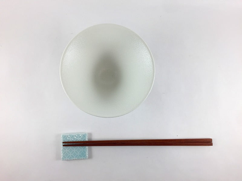 12cm鎬反深鉢　雪白と赤　有田焼(j.R)