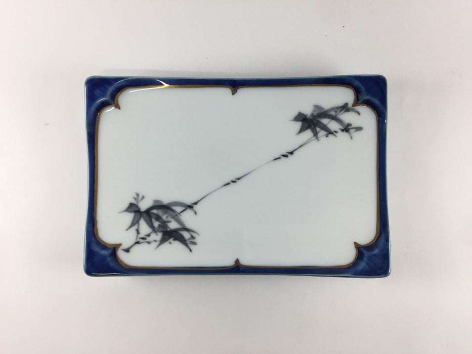 【SALE】切木甲渕　濃笹金線焼皿　18.5cm　有田焼【訳あり】