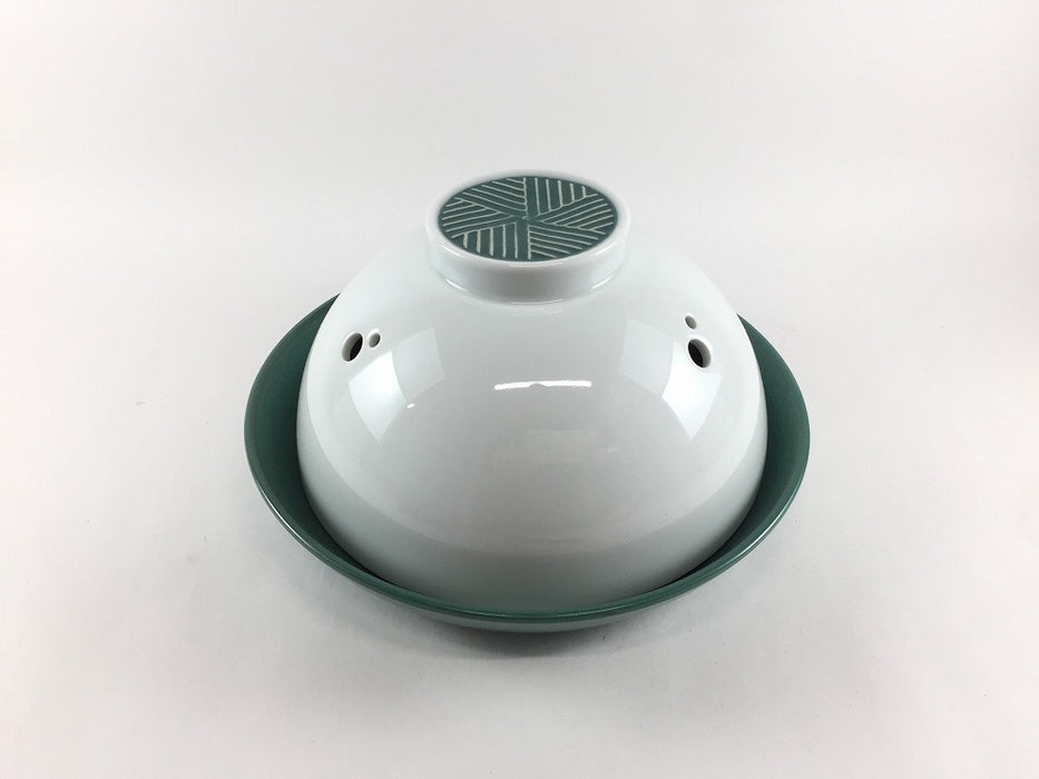 【SALE】19cmドーム蓋物　均窯青磁　18.5cm　波佐見焼【訳あり】