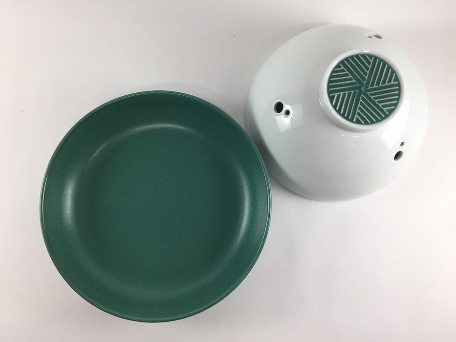 【SALE】19cmドーム蓋物　均窯青磁　18.5cm　波佐見焼【訳あり】